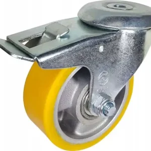 Wysoka jakość Zestaw kołowy skrętny z hamulcem 100mm nośn 200kg